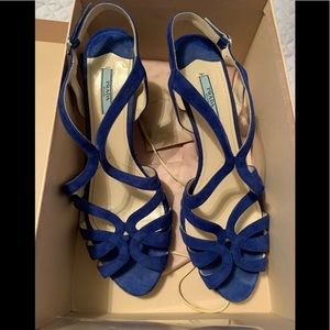 Prada Blue suede strappy heel sandal 42